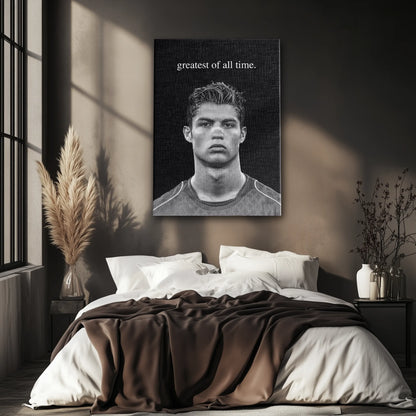 GOAT Cristiano Ciemny Obraz na Płótnie-