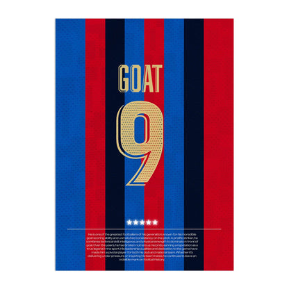 Koszulka GOAT 9 Barcelona Plakat-Bez Ramy-