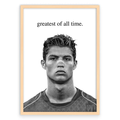 GOAT Cristiano Plakat-Naturalna Drewniana Rama-