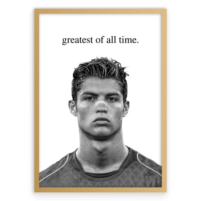 GOAT Cristiano Plakat-Złota Aluminiowa Rama-