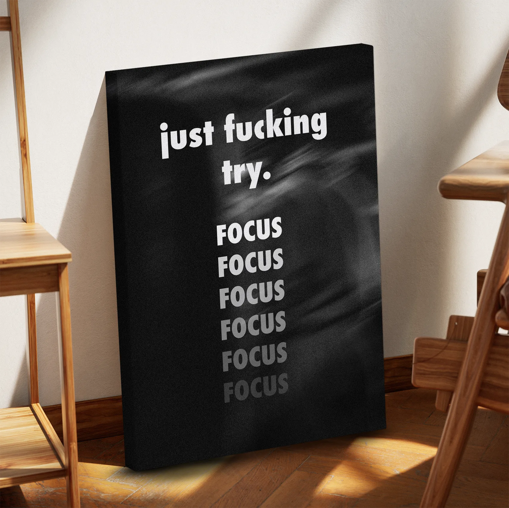 JUST F*CKING TRY Obraz na Płótnie-