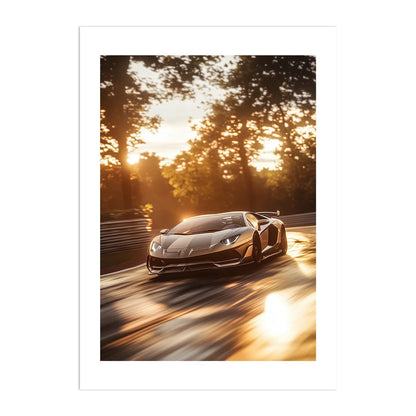 Lamborghini Aventador Plakat-Biała Krawędź-Bez Ramy