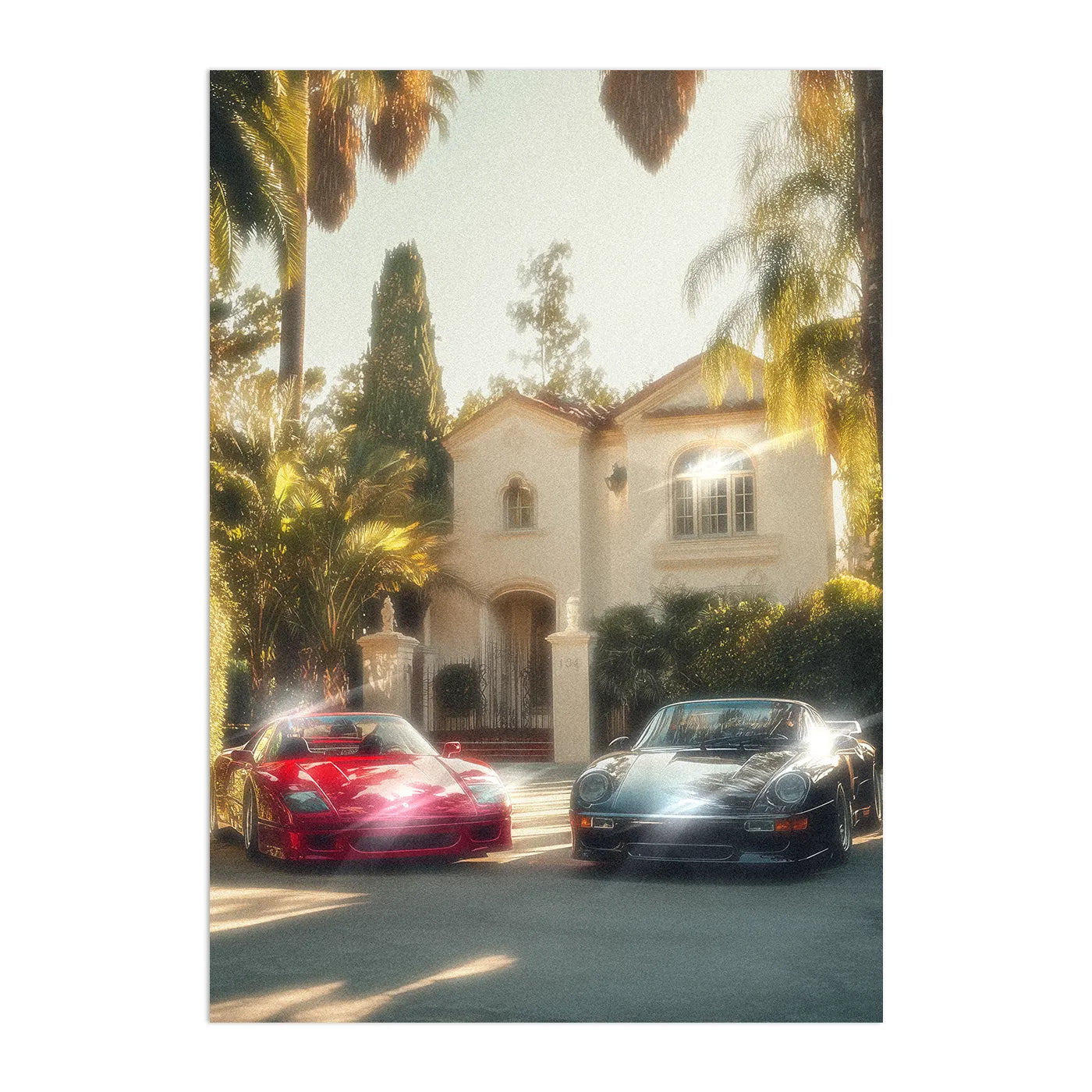 Porsche and Ferrari Plakat-Pełna Okładka-Bez Ramy