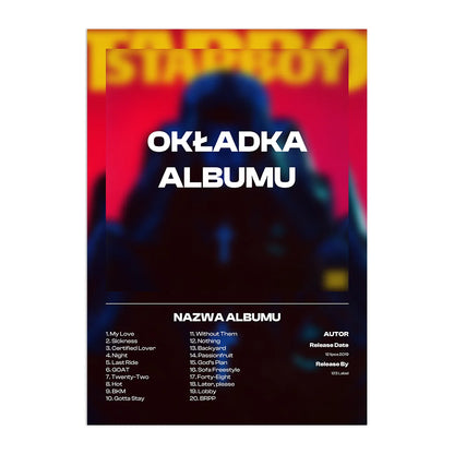 Personalizowany Plakat Album Muzyczny-Bez Ramy-