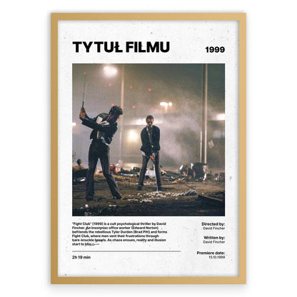 Personalizowany Plakat Film-Złota Aluminiowa Rama-