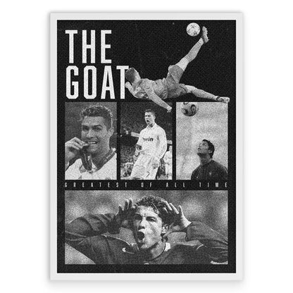 The GOAT Collage Plakat-Biała Aluminiowa Rama-