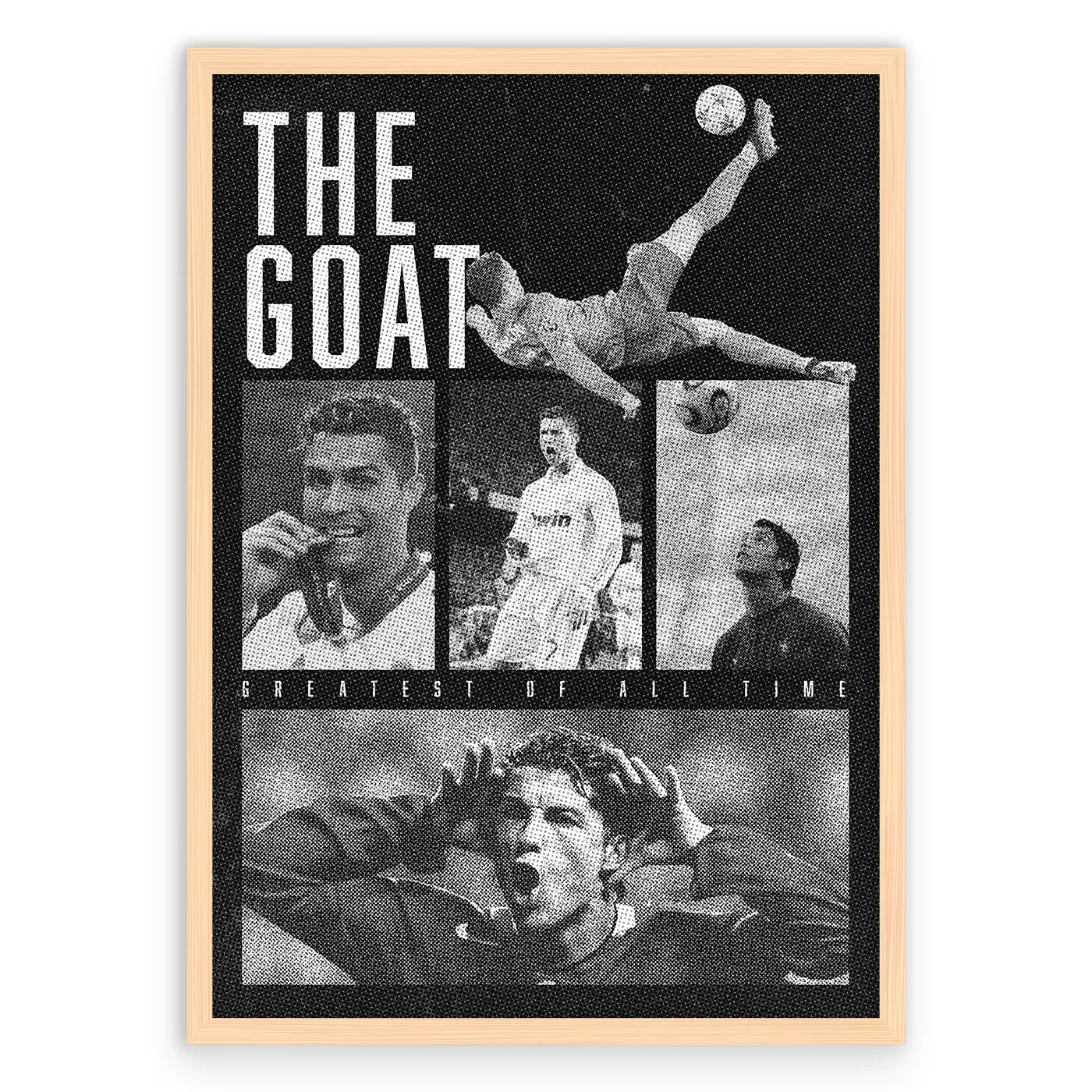 The GOAT Collage Plakat-Naturalna Drewniana Rama-