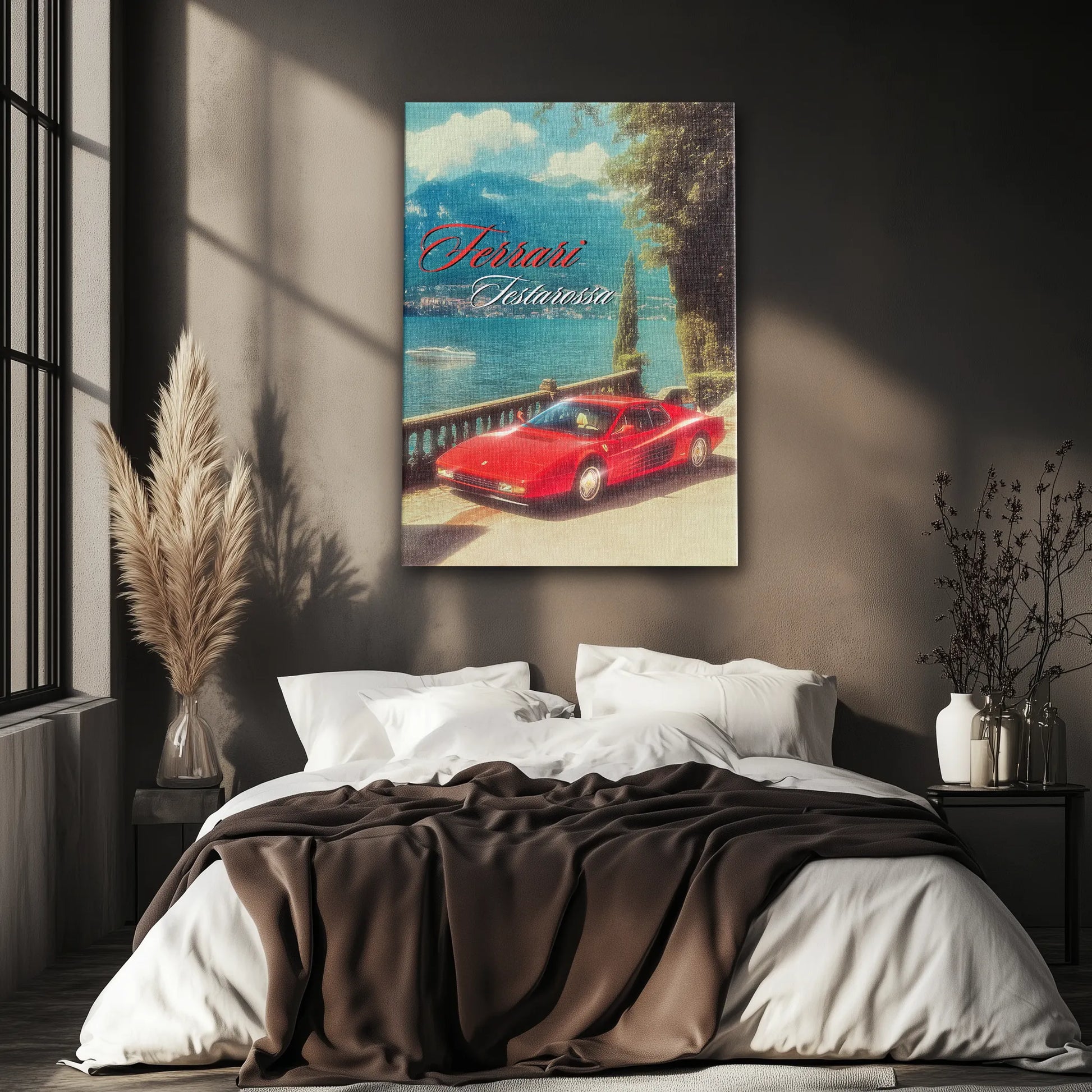 Ferrari Testarossa Vintage Obraz na Płótnie-