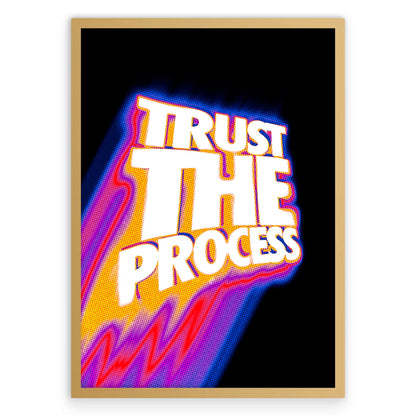 Trust The Process 1 Plakat-Złota Aluminiowa Rama-