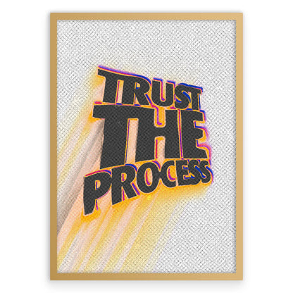 Trust The Process 2 Plakat-Złota Aluminiowa Rama-