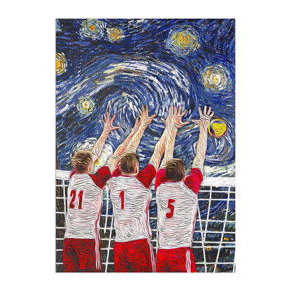 Volleyball Van Gogh Plakat-Bez Ramy-