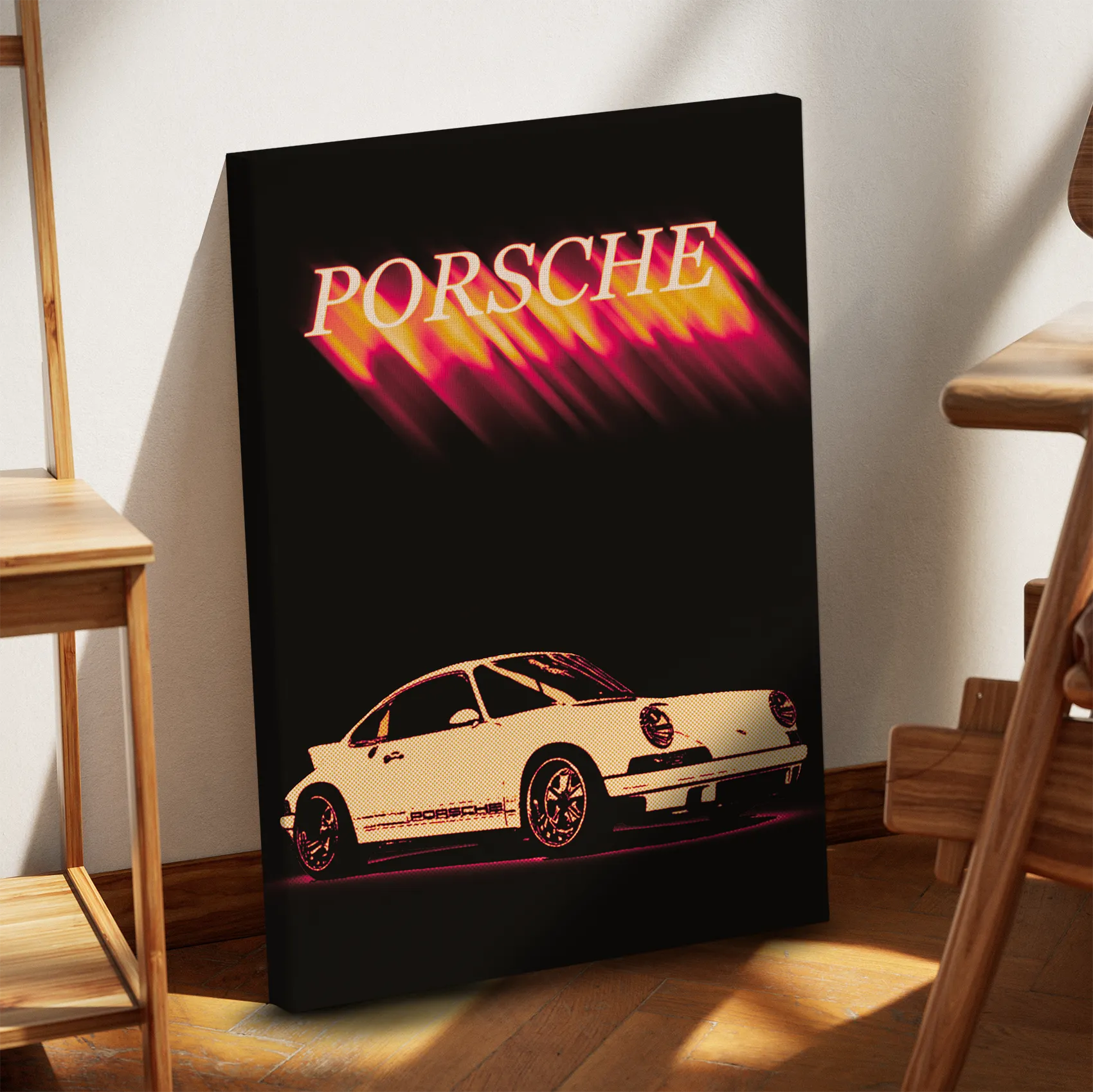 Vintage Porsche Obraz na Płótnie-