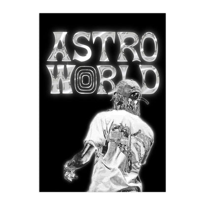 Travis Scott Chrome Plakat-Bez Ramy-