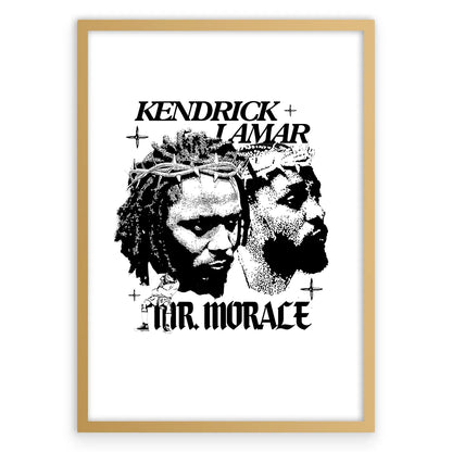 Kendrick Lamar Plakat-Złota Aluminiowa Rama-