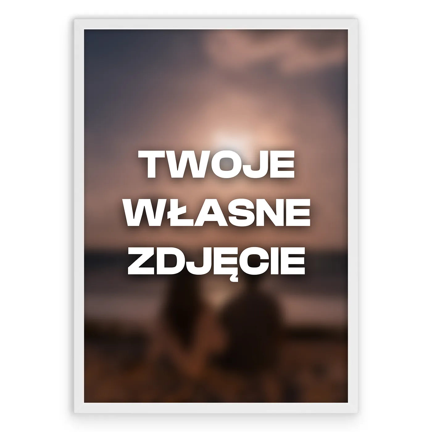 Personalizowany Plakat Własne Zdjęcie-Biała Aluminiowa Rama-